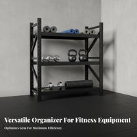 Home Gym Storage Rack Multi-Functional Dumbbell and Exercise Mat Holder Space-Saving Exercise Mat and Weight Rack for Personal Trainers