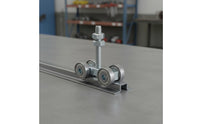 H30 Hanging Rail Rust Resistant Barn Door Roller Adjustable for Curtain, Canvas