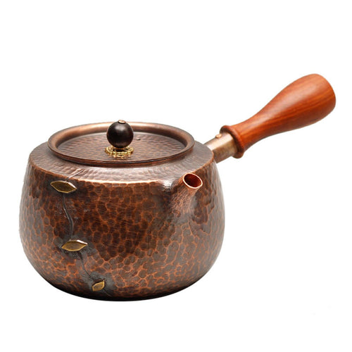 Copper Tea Kettle Classic Tea Kettle with Lid Heat Resistant Vessel for Collectors