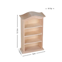 Dollhouse Bookcase Cabinet and Miniature Arched Cabinet Educational Play Arched Top Bookshelf