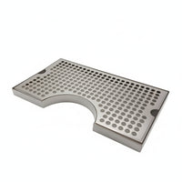 1 Stainless Steel Bar Drip Tray Brushed Metal Liquid-catcher Tray with Louvered Screen Perforated Spill Control Tray Slender Rectangular Shape Suitable for Home Bar Owners Event Drink Area Restaurant Service Counter Office Beverage Zone