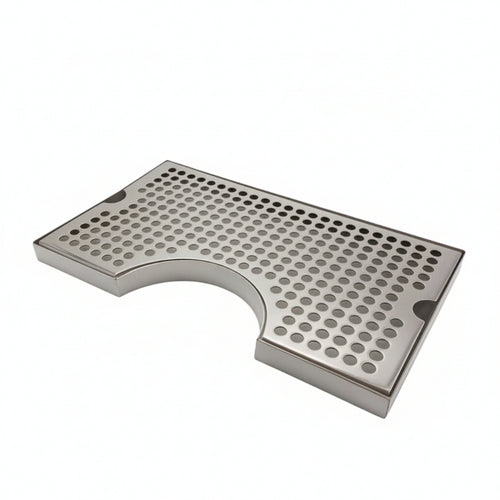 1 Stainless Steel Bar Drip Tray Brushed Metal Liquid-catcher Tray with Louvered Screen Perforated Spill Control Tray Slender Rectangular Shape Suitable for Home Bar Owners Event Drink Area Restaurant Service Counter Office Beverage Zone
