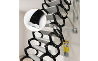 Space-Saving Wall-Mounted Attic Ladder Anti-Slip Folding Attic Ladder Reinforced Folding Loft Stairs Wide for Duplex