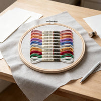 Embroidery Hoop with Thread Smooth Wooden Embroidery Hoop Easy to Use for Beginners