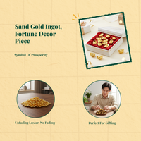 Gold ingot bowl for office decor