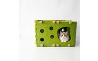 Felt Cat House Multi-Opening Cat Hideout Private Hideaway Stylish for Apartment