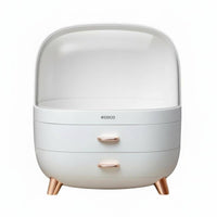 Clear Makeup Case with Drawers particleproof Clear Tiered Drawer Set for Countertop