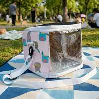 Bird Carrier and Parrot Carrier with Wood Perch, Budgie Carrier Cockatiel Carrier with Crossbody Strap and Transparent Visual Window for Outdoor