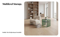 C-Shaped Magazine Table Space-Saving Nightstand Multi-Functional for Home Office