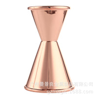 不锈钢304加厚双头卷边量杯带刻度酒吧量酒器刻字盎司杯 jigger杯