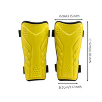 2 Pieces Double Strap Leg Protectors Extended Coverage Soccer Leg Guards with Straps Hard Shell Sports Gear for Matches, Training