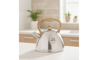 Tea Kettle with Wood Grain Handle Brushed Matte for Kitchen, Coffee Makers