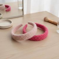 Soft Plush Headbands for Kids coral tan Brown