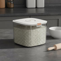2 Pieces Rice Container Large Capacity Grain Storage Bin Transparent Scale