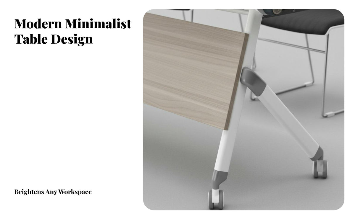 Mobile with Locking casters Wheeled Pivot-top Training Table Multi-Functional Pivot-top Rolling Table configurable Design foldable Desk Space-Saving for educators, Trainers, Event Organizers, Conference Room, Classroom, Seminar Hall