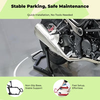 Foldable motorcycle rear stand