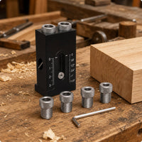 Carpentry Jig with Bushings Precision Positioning Jig Interchangeable Tool for Woodworkers, Workshop