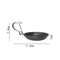 Black Candle Holder Stable Base Pillar Candle Holder Sturdy Iron for Living Room