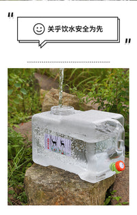 5L Transparent PC Water Bucket with Faucet for Outdoor and Home Use