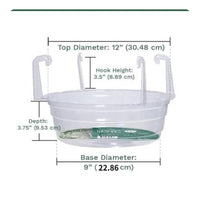 Clear Hanging Basket Tray Indoor and Outdoor Drainage Pan Waterproof Protection