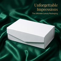 Flip Lid Gift Box, Book Style Luxury Packaging for Valentines Day, Ramadan for Her, White Customizable for Retailers