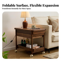 Foldable Trolley Table Space Saving Design Household Furniture Multi-Functional