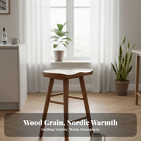 Backless Saddle Stool Nordic Design Backless Saddle Perch Minimalist Design