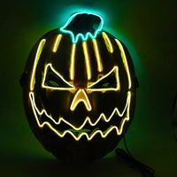 Halloween Pumpkin Head LED Light-Up Mask