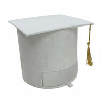 Graduation Cap Gift Box Creative Souvenir Velvet Hat Box with Drawer for Students