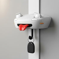 Spring-up Headlight Key Holder LED Light Car Shaped Wall Hook Easy to Install