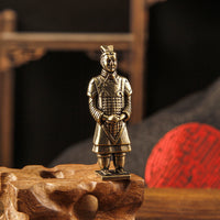 纯黄铜金属兵马俑套装摆件模型工艺品铜摆件西安旅游纪念品批发