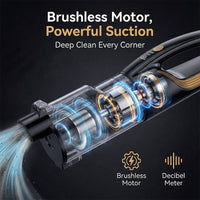 Cordless Handheld Vacuum Cleaner, Large Suction, Car and Home Blow/Suction, Cyclone Dust Cup, Smart Display