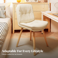 Woven Seat Side Chair sturdy Wood Frame Seating Furniture Comfortable for Bedroom
