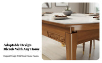 Two-WayShape Function Square-to-Round transformable Table Extendable Design Home Furniture Space-Saving Modern design for Apartment Dwellers, Families, Homeowners, Small Spaces, Dining Room, Kitchen