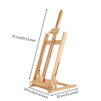 Wooden Desktop Easel Slotted Support Foldable Desk Easel Stable Base