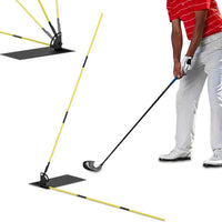 跨境专供高尔夫平面挥杆姿势纠正器角度可调带刻度线golf练习用品