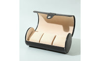 Faux Leather Watch Roll Portable Watch Storage Case Padded Organizer Cushioned for Dresser
