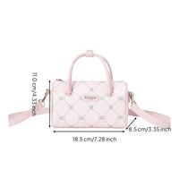 PU leather crossbody, multi-compartment.