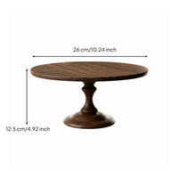 Wooden Cake Stand Vintage Design Acacia Wood Serving Pedestal Hand Polished