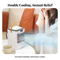 Desktop Misting Fan Cools and Humidifies Desktop Air Chiller Humidifying USB Powered Misting Fan for Office, Bedroom, Dorm Room