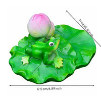 Waterproof Floating Frog Statue Weatherproof Floating Frog Figurine Long-Lasting Lifelike Details for Fountain, Swimming Pool, Aquatic Aquarium