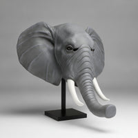 Realistic Elephant Mask Full-Head Elephant Face Mask Costume Oversized for Adults, Cosplayers, Theater