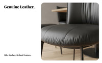 Curved rear Armchair High rearrest Seating Furniture Sophisticated Design Sturdy Construction for Homeowners, Readers, Cafe