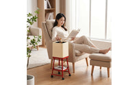 Square Kitchen Bin with Shelf Compact Elevated Trash Bin Multipurpose Wastebasket Enclosed for Apartment