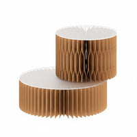 Foldable Paper Display Stand Artistic Design Accordion Paper Pedestal Space-Saving Honeycomb Display Riser for Retailers