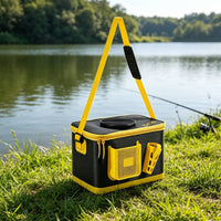 Fishing Bucket Leak-Resistant Portable Live Fishes Container Pump Port Foldable Fishing Bucket for Anglers