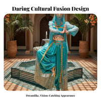 Indian Cinema-Inspired Dance Outfit Sparkling Feature S Exotic Princess Costume