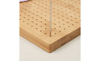 Natural Bamboo Granny Square Blocking Board Long-Lasting Wood Construction Granny Square Blocker Precise Hole Spacing Crochet Blocking Board Stable & Sturdy for Crocheters, Knitters