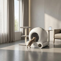 Smart Feline Litter Box Compact Self-Cleaning Feline Litter Box No Scooping