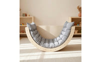 Curved Climbing Arch with Cushion Padded Rocking Arch Sturdy Balance Training Equipment Long-Lasting for Toddlers